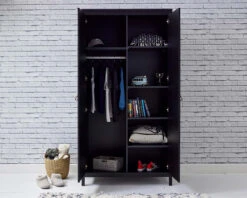 Loop 2 Door Wardrobe Black