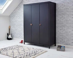 Loop 3 Door Wardrobe Black 7 Loop 3 Door Wardrobe Black -Room to Grow Loop Black 0022 Loop Triple Wardrobe closed 55461.1659609538