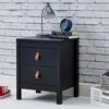 Loop 2 Drawer Bedside Black