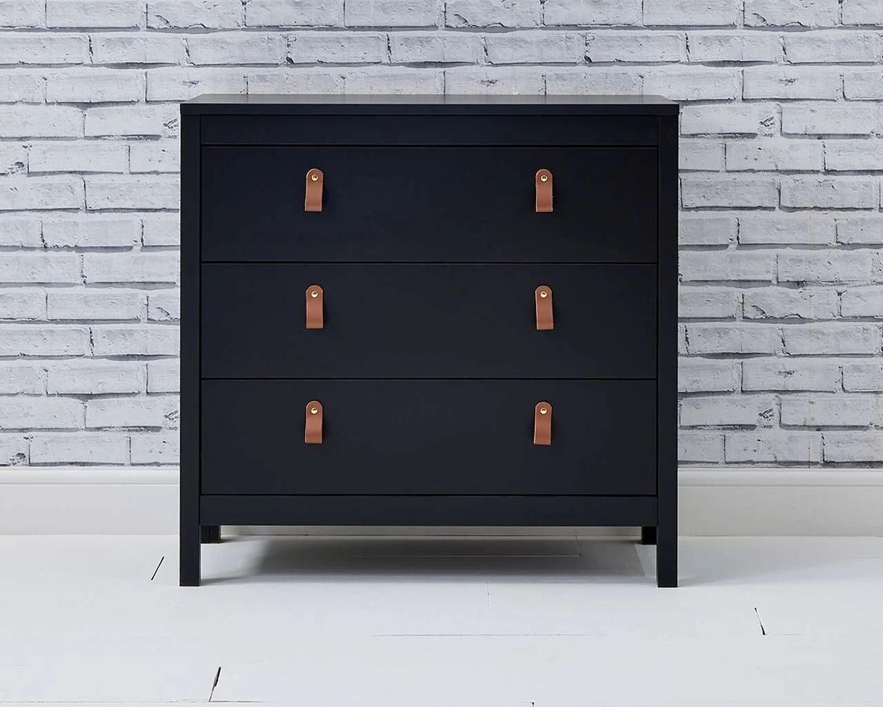 Loop 3 Drawer Chest Black 2 Loop 3 Drawer Chest Black - Image 2