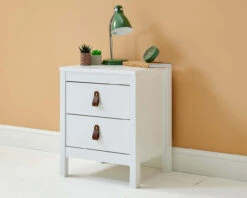 Loop 2 Drawer Bedside White