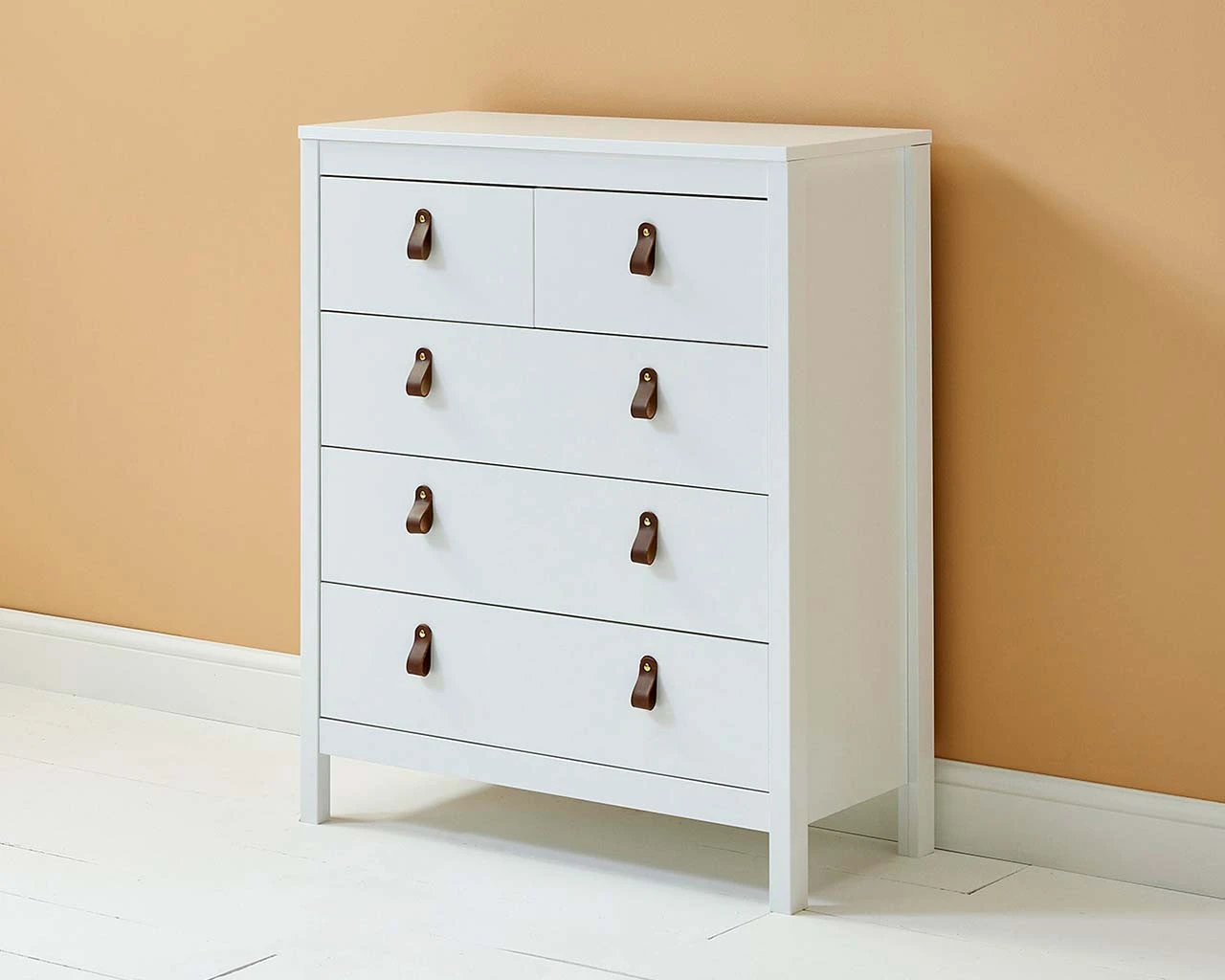 Loop 5 Drawer Chest White 3 Loop 5 Drawer Chest White - Image 3