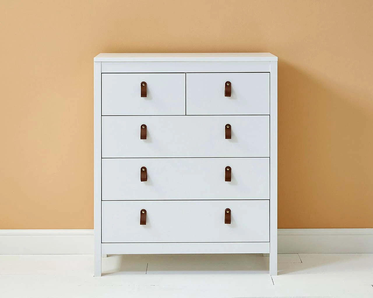 Loop 5 Drawer Chest White 2 Loop 5 Drawer Chest White - Image 2