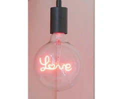 LED Text Bulb Lamp- Love
