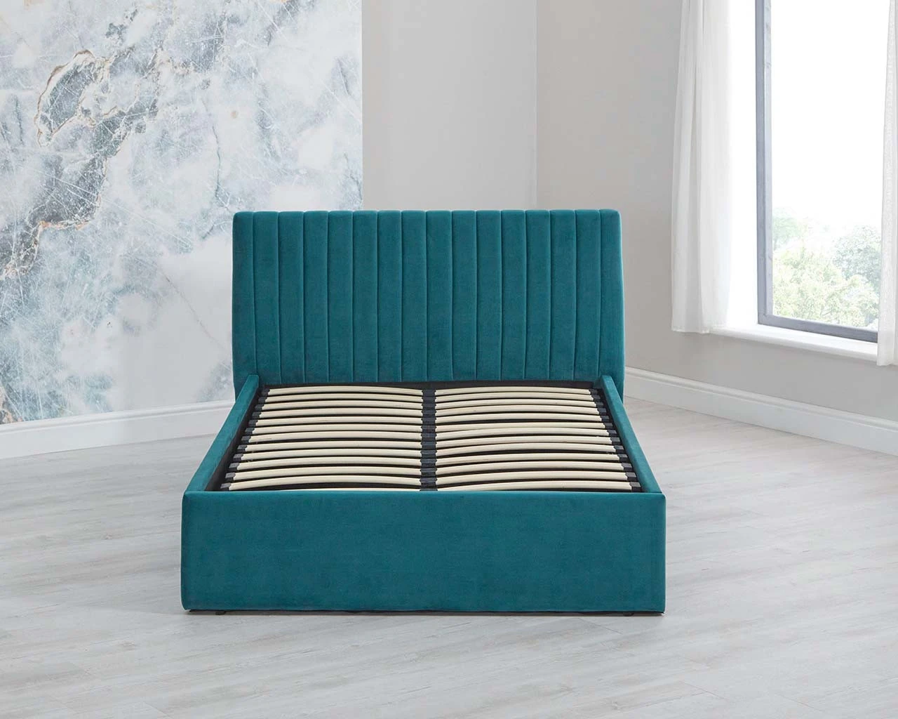 Luca Velvet Double Ottoman Bed 7 Luca Velvet Double Ottoman Bed - Image 7
