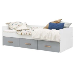 Malin Storage Bed In White And Grey -Room to Grow Malin 2 20383.1683114032