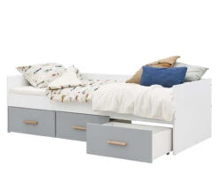 Malin Storage Bed In White And Grey -Room to Grow Malin 3 94902.1683114033