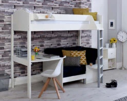 Noah High Sleeper With Desk And Chair Bed