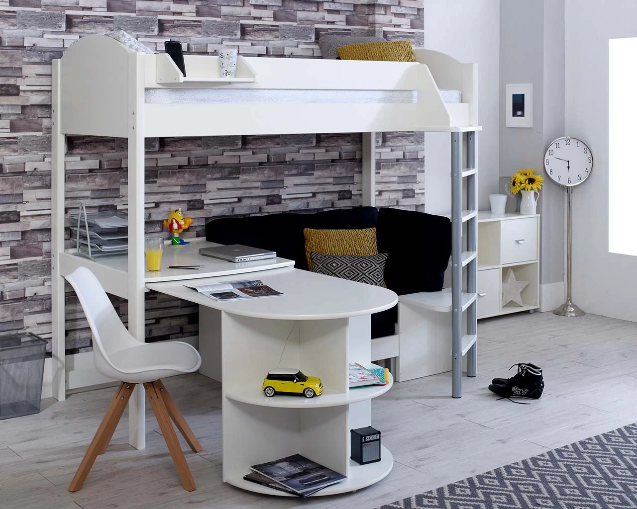 Noah High Sleeper With Extendable Desk And Chair Bed 2 Noah High Sleeper With Extendable Desk And Chair Bed - Image 2