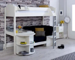 Noah High Sleeper With Extendable Desk And Chair Bed