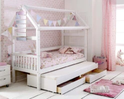 Nordic Playhouse Bed 2 With Drawers & Trundle