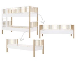 Nori Bunk Bed In White & Natural 22 Nori Bunk Bed In White & Natural -Room to Grow Nori Bunk 1 90533.1662734302