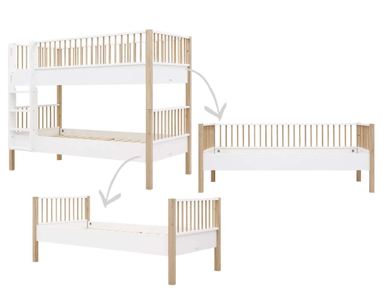 Nori Bunk Bed In White & Natural 8 Nori Bunk Bed In White & Natural - Image 8