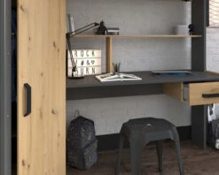 Grayson Highsleeper Bed With Desk & Wardrobe -Room to Grow Parisot 0002 Grayson High Sleeper 27045.1659016856