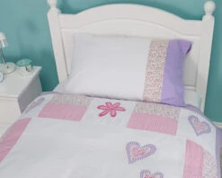 Hearts & Flowers Single Duvet Set