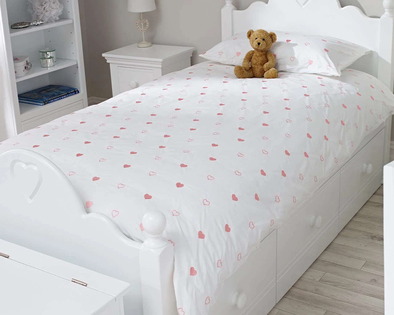 Leila Heart Single Duvet Set 1 Leila Heart Single Duvet Set
