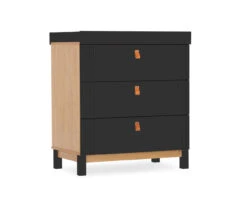 Rafi 3 Drawer Chest 13 Rafi 3 Drawer Chest -Room to Grow RAFI BLACK LR CUTOUT CHANGER ANGLE 64757.1674121736