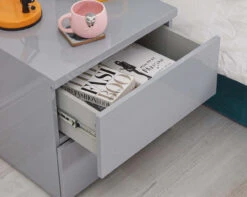 Roma Gloss 2 Drawer Bedside 9 Roma Gloss 2 Drawer Bedside -Room to Grow Roma bedside drawer open 87208.1658929738