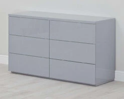 Roma Gloss 6 Drawer Wide Chest 11 Roma Gloss 6 Drawer Wide Chest -Room to Grow Roma grey chest 72307.1658930909