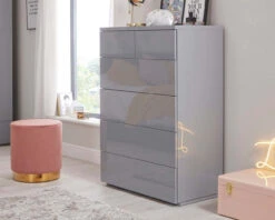 Roma Gloss Room Set A 13 Roma Gloss Room Set A -Room to Grow Roma grey gloss 4 2 chest 00713.1658932693