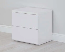 Roma Gloss 2 Drawer Bedside