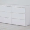 Roma Gloss 6 Drawer Wide Chest