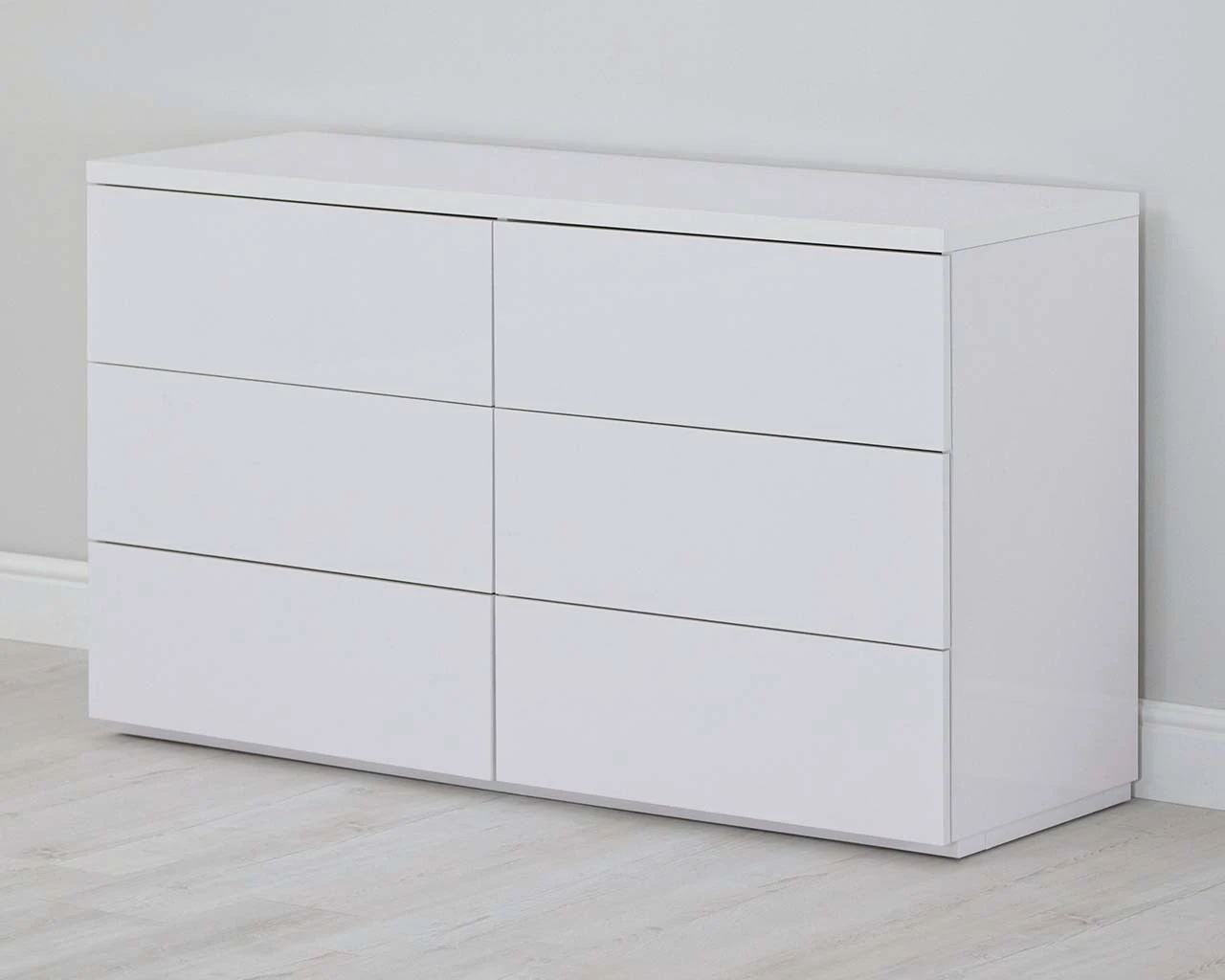 Roma Gloss 6 Drawer Wide Chest 1 Roma Gloss 6 Drawer Wide Chest