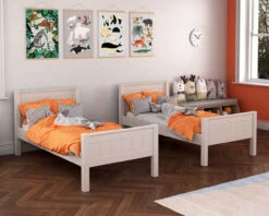 Stompa New Classic Bunk With Pair Of Drawers 7 Stompa New Classic Bunk With Pair Of Drawers -Room to Grow Stompa 0000 CK White Bunk Bed with Drawers separate single beds 53147.1695735828