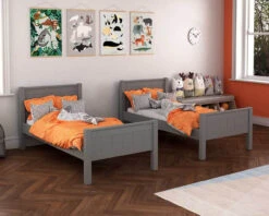 Stompa New Classic Bunk With Pair Of Drawers 9 Stompa New Classic Bunk With Pair Of Drawers -Room to Grow Stompa 0003 CK Grey Bunk Bed with Drawers separate single beds 95331.1695735827