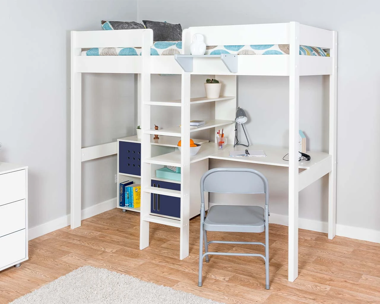 Stompa Duo 2 High Sleeper Bed With Desk And Cube Storage 2 Stompa Duo 2 High Sleeper Bed With Desk And Cube Storage - Image 2
