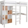 Stompa Duo 6 High Sleeper Bed With Desk And 2 Cube Storage Units - Oak