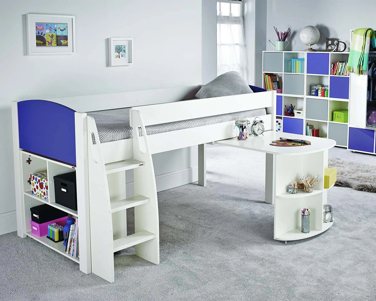 Stompa UNO S 1A Midsleeper With Pull Out Desk And Open Cube 2 Stompa UNO S 1A Midsleeper With Pull Out Desk And Open Cube - Image 2