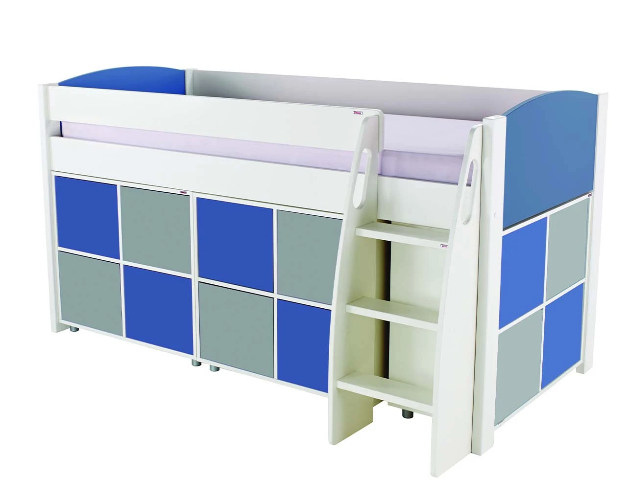 Stompa UNO S 4D Midsleeper With 3 Multi Cubes And Doors 1 Stompa UNO S 4D Midsleeper With 3 Multi Cubes And Doors