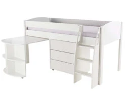 Stompa UNO S 9 Midsleeper With Pull Out Desk And Chest Of Drawers