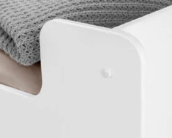 Taylor Low Bunk Bed 8 Taylor Low Bunk Bed -Room to Grow Taylor 0001 Solar Bunk White Corner Detail 58031.1659611221