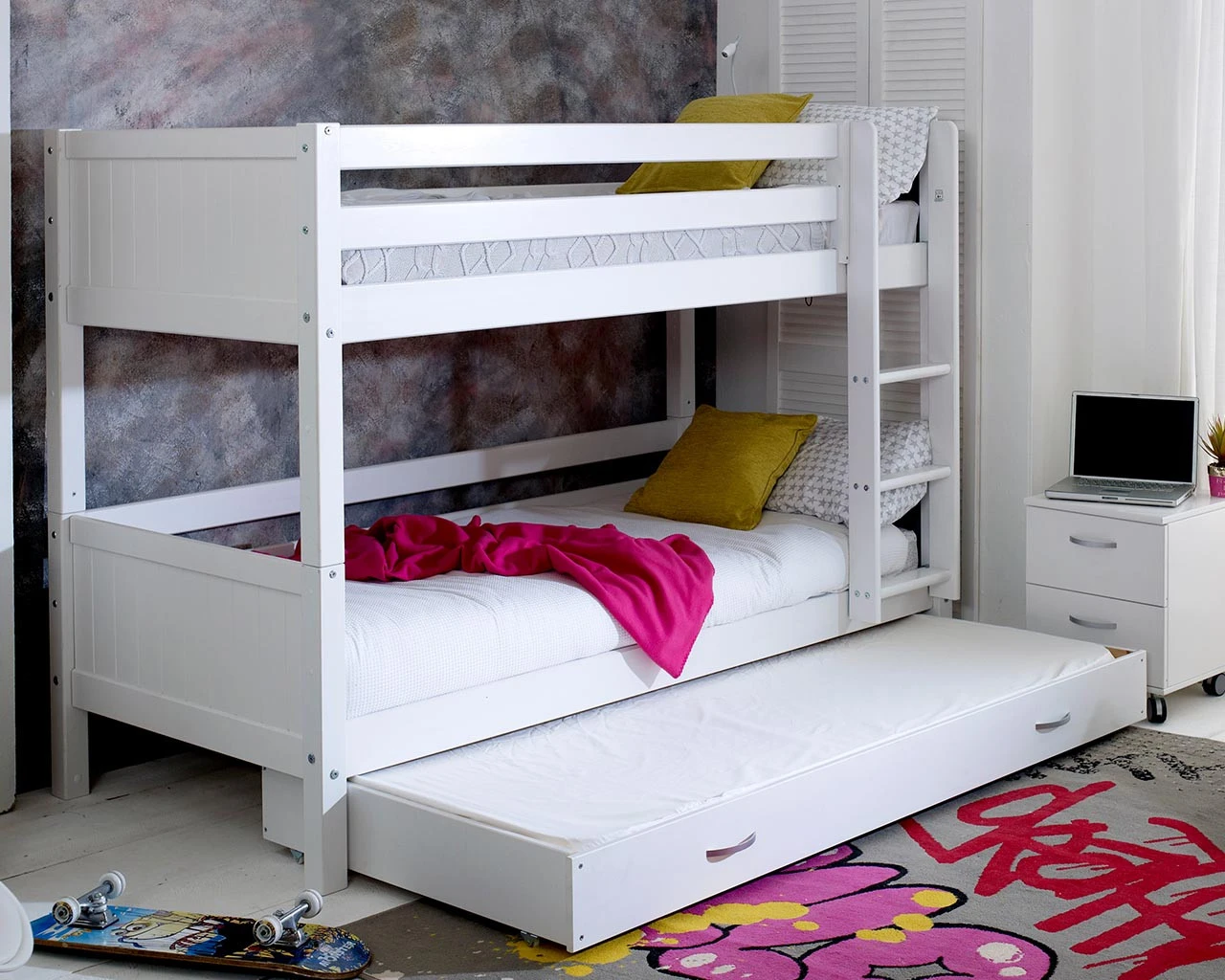 Nordic Bunk Bed 3 With Trundle Bed 9 Nordic Bunk Bed 3 With Trundle Bed - Image 9