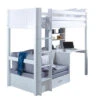 Nordic High Sleeper 3 With Desk, Shelving And Sofa Bed