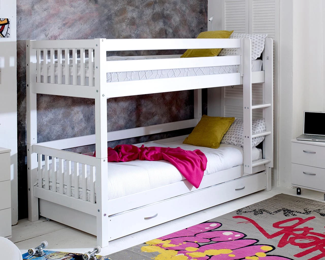 Nordic Bunk Bed 3 With Trundle Bed 1 Nordic Bunk Bed 3 With Trundle Bed