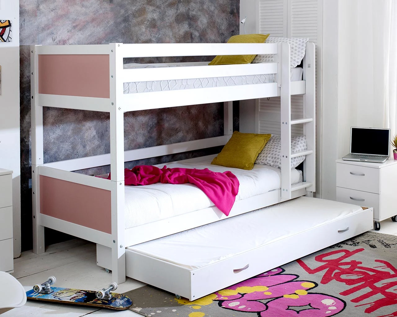 Nordic Bunk Bed 3 With Trundle Bed 7 Nordic Bunk Bed 3 With Trundle Bed - Image 7