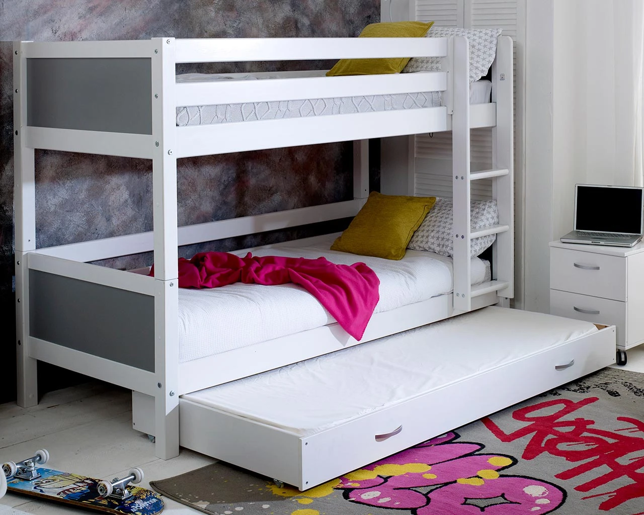 Nordic Bunk Bed 3 With Trundle Bed 12 Nordic Bunk Bed 3 With Trundle Bed - Image 12