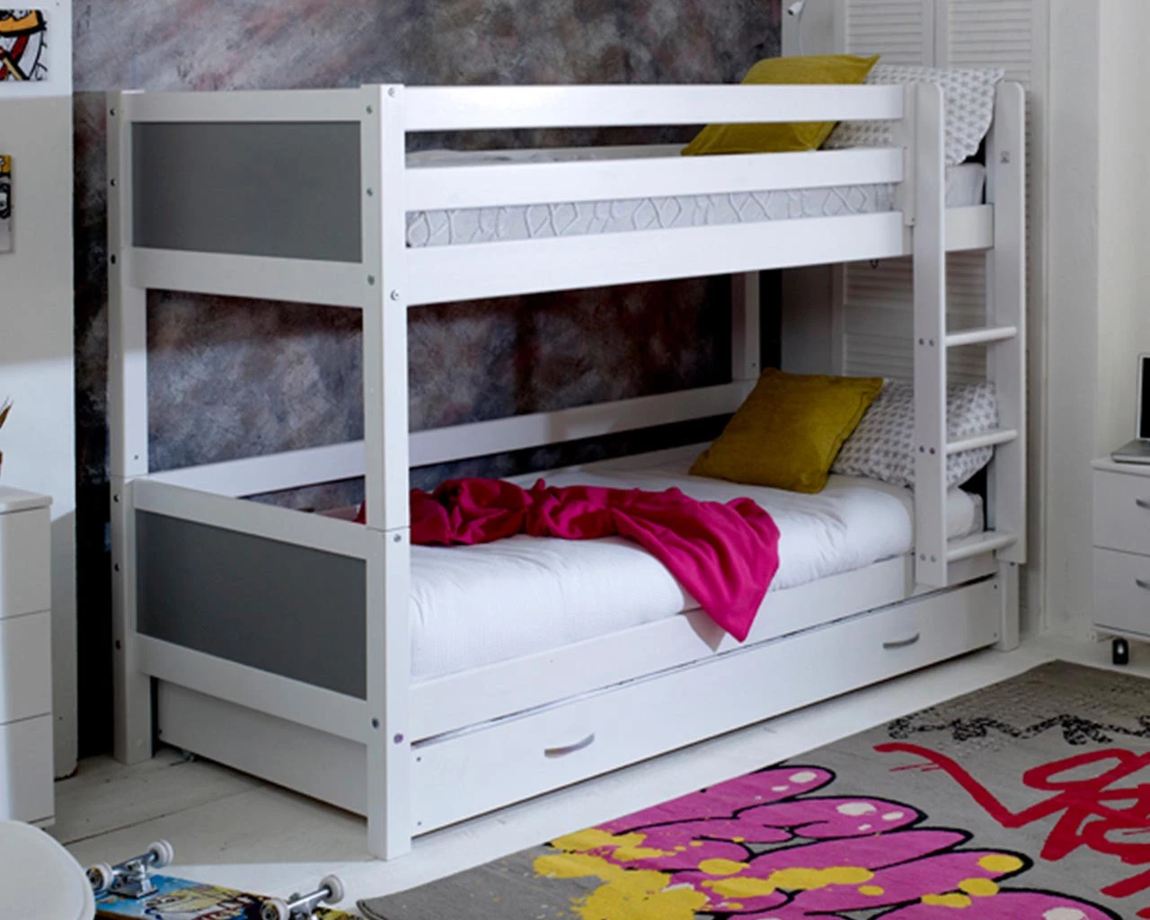 Nordic Bunk Bed 3 With Trundle Bed 4 Nordic Bunk Bed 3 With Trundle Bed - Image 4