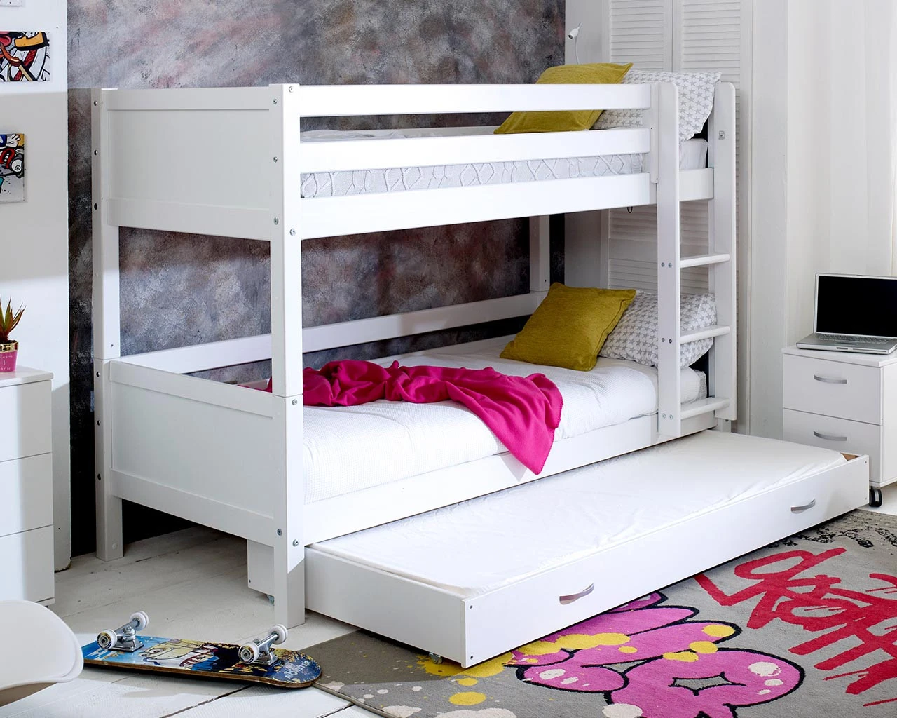 Nordic Bunk Bed 3 With Trundle Bed 15 Nordic Bunk Bed 3 With Trundle Bed - Image 15
