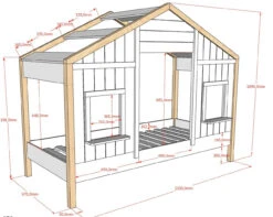 Townhouse Bed 7 Townhouse Bed -Room to Grow Townhouse Bed 0008 Dimensions 65133.1659007125