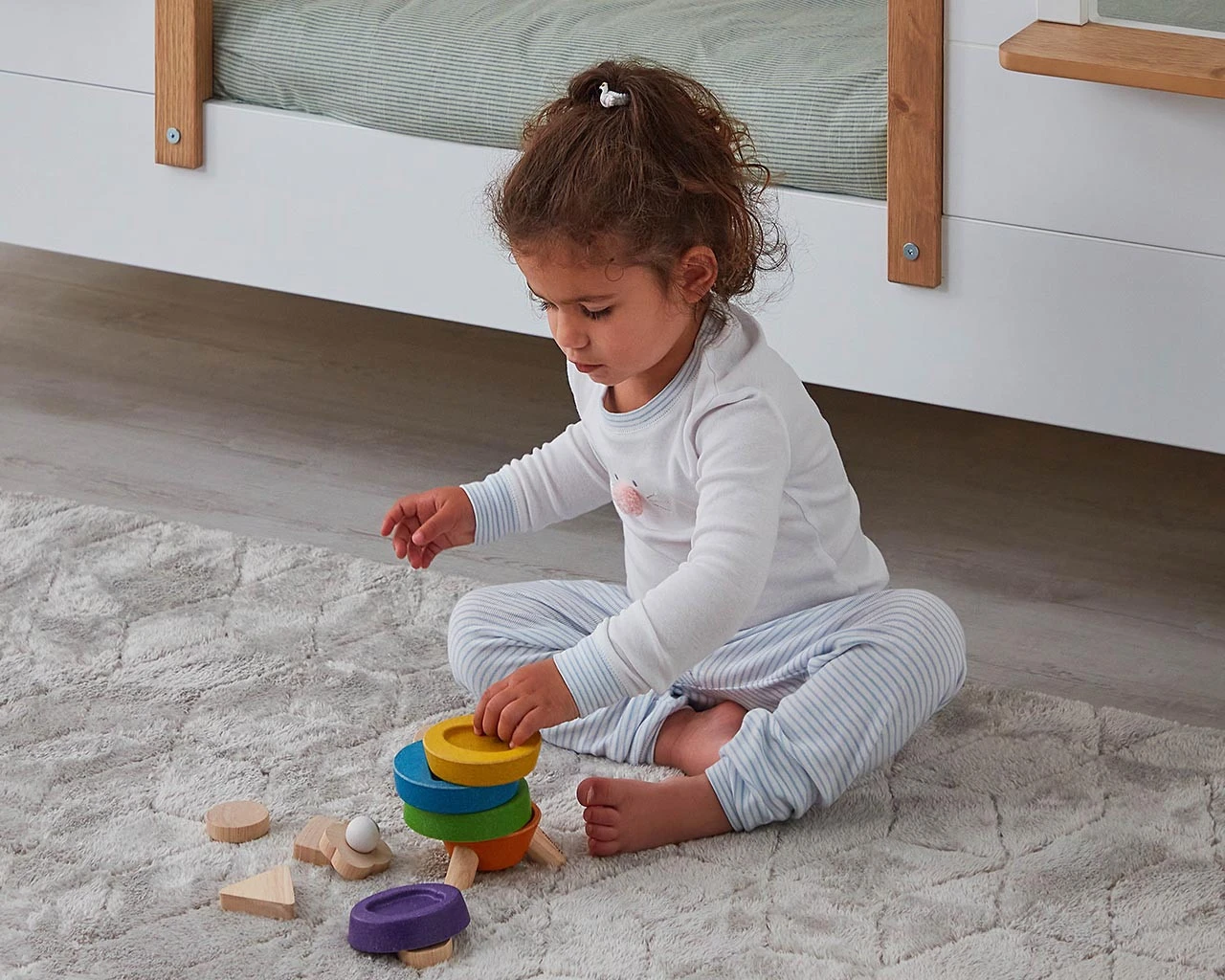 Bright Stacking Rocket Toy 2 Bright Stacking Rocket Toy - Image 2