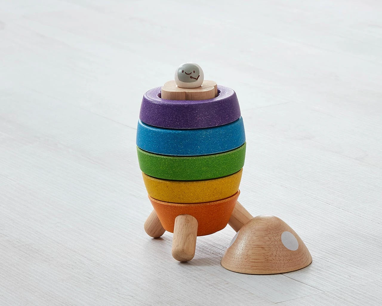 Bright Stacking Rocket Toy 1 Bright Stacking Rocket Toy