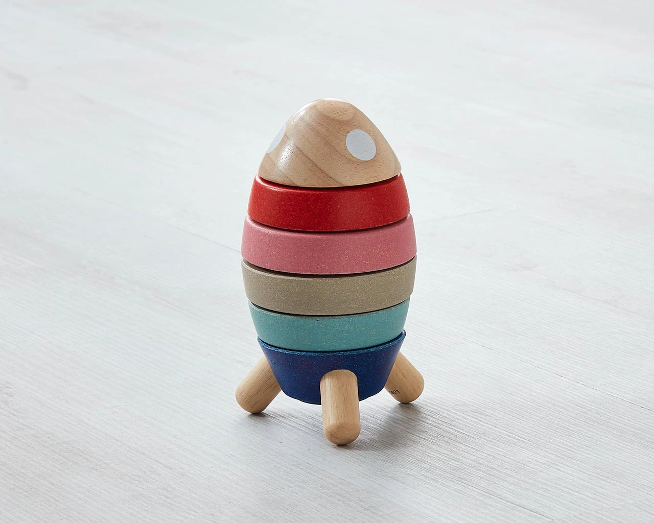 Wooden Stacking Rocket 1 Wooden Stacking Rocket