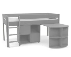 Stompa Uno Midsleeper Cabin Bed With Desk And Storage Unit Grey