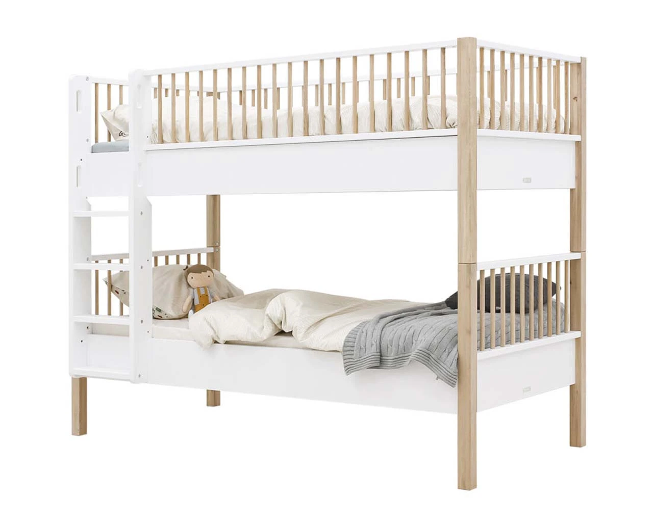 Nori Bunk Bed In White & Natural 4 Nori Bunk Bed In White & Natural - Image 4