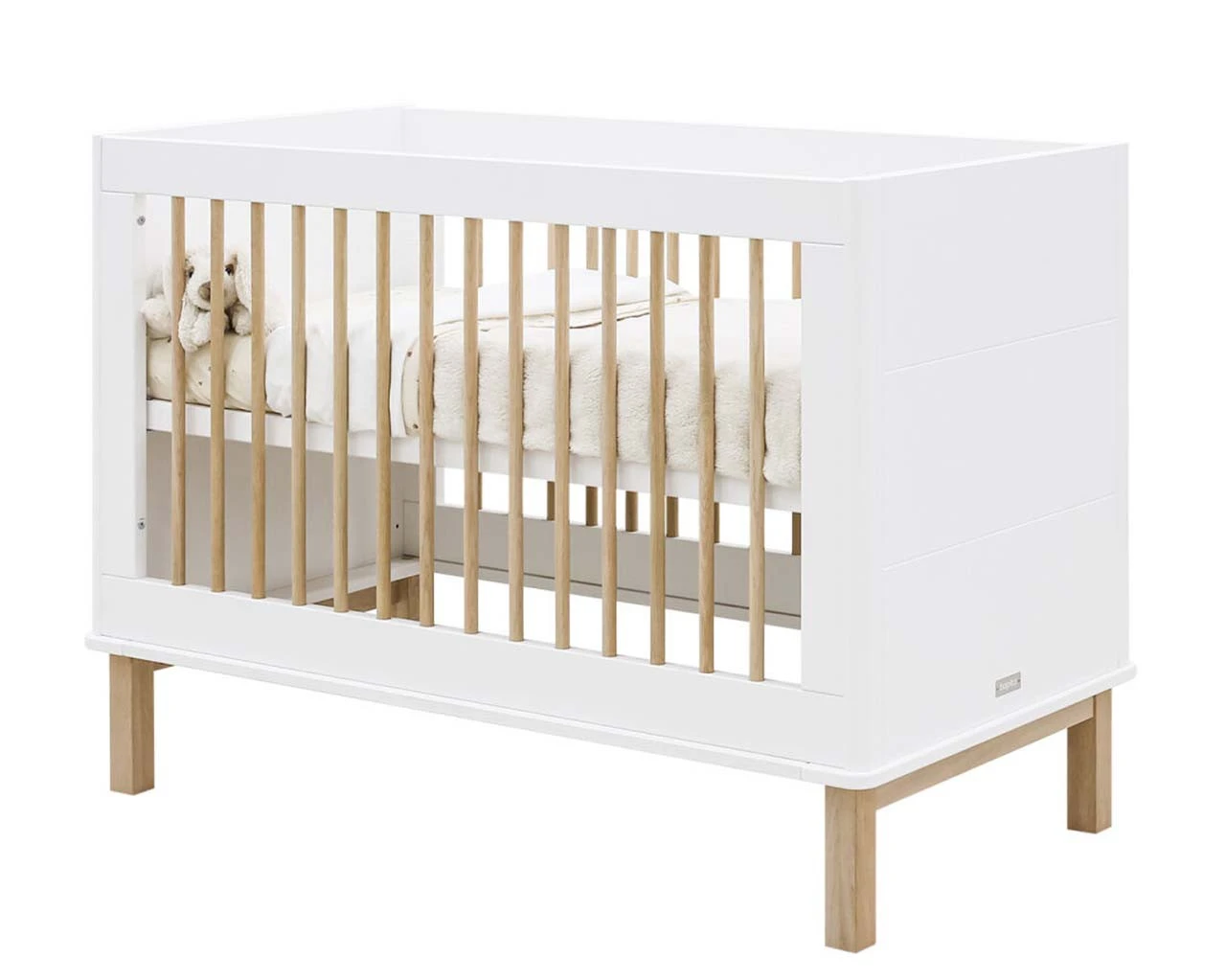 Nori Cot In White & Natural 2 Nori Cot In White & Natural - Image 2