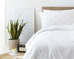 Embroidered Spot Cotton Single Duvet Set 7 Embroidered Spot Cotton Single Duvet Set -Room to Grow Untitled 1 0002 Embroidered White 001 32120.1664293104